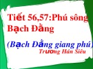 Bài giảng Ngữ văn 10: Phú sông Bạch Đằng (Bạch Đằng giang phú) - Trương Hán Siêu