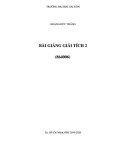 Bài giảng Giải tích 2: Chương 1 - Hoàng Đức Thắng