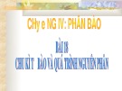 Bài giảng Sinh học 10 - Bài 18: Chu kì tế bào và quá trình nguyên phân - Mai Thế Quân