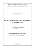 Doctoral dissertation summary of Bussiness administration: Risk management of Bac Ninh development investment fund