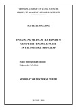 Summary of Doctoral thesis: Enhancing Vietnam tea export’s competitiveness capacity in the integrated period