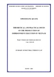 Summary of doctoral thesis in Law: Theoretical and practical issues on the prosecution of imprisonment execution in Vietnam