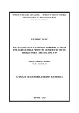 Summary of Doctoral thesis in Economics: Solutions to adapt technical barriers to trade for agricultural products exported to the US market when Vietnam joins TPP