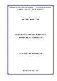 Summary of Phd thesis: Performance of microfinance institutions in Vietnam