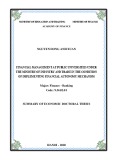 Summary of Economic Doctoral thesis: Financial management at public universities under the ministry of industry and trade in the condition of implementing financial autonomy mechanism