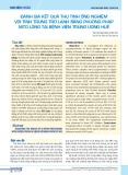 Đánh giá kết quả thụ tinh ống nghiệm với tinh trùng trữ lạnh bằng phương pháp nitơ lỏng tại Bệnh viện Trung ương Huế