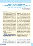 Nghiên cứu kết quả điều trị u nang buồng trứng bằng phẫu thuật nội soi vào năm 2001 và năm 2010