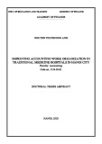 Doctoral thesis abstract: Improving accounting work organization in traditional medicine hospitals in Hanoi city