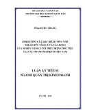 Luận án Tiến sĩ Quản trị kinh doanh: Ảnh hưởng của đặc điểm công việc tới sở hữu tâm lý và tác động của sở hữu tâm lý tới thực hiện công việc tại các doanh nghiệp ở Việt Nam