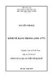 Tóm tắt luận án Tiến sĩ Lịch sử: Kinh tế Đàng Trong (1558 -1777)