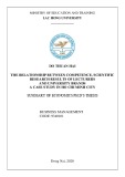 Summary of Economics Phd’s thesis: The relationship between competence, scientific research results of lecturers and university brands a case study in Ho Chi Minh city