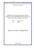 Abstract of Phd Law dissertation: Jurisdiction of Vietnamese courts in business, commerce cases with foreign elements in relation with laws of some countries in the world