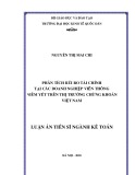 Luận án Tiến sĩ Kế toán: Phân tích rủi ro tài chính tại các doanh nghiệp viễn thông niêm yết trên thị trường chứng khoán Việt Nam