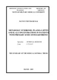 The summary of the Medical Dotoral thesis: Metabolic syndrome, plasma leptin and IL-1β concentrations in patients with primary knee osteoarthritis