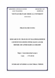 Summary of Medical Doctoral thesis: Research on changes of Malondialdehyde content in patients with colon cancer  before and after radical surgery