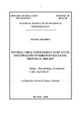 Summary of Doctoral thesis: Several viral etiologies cause acute encephalitis syndrom in Bacgiang province, 2004-2017