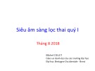 Bài giảng Siêu âm sàng lọc thai quý I - Đại học Bretagne Occidentale