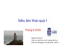 Bài giảng Siêu âm thai quý I