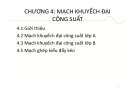 Bài  giảng Mạch điện tử & BTL IC tương tự: Chương 4  – Nguyễn Tâm Hiền