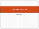 Bài giảng Quy hoạch thực nghiệm – Chương 6: Qui hoạch bậc hai