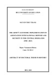 Abstract of Doctoral thesis in History: The army’s economic implementation in association with national defense and security in the Central Highlands (1985-2013)