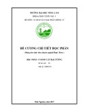 Đề cương chi tiết học phần (Dùng cho sinh viên chuyên ngành Dược Thú y): Vi sinh vật đại cương