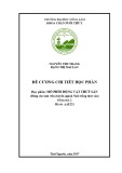 Đề cương chi tiết học phần: Mô phôi động vật thuỷ sản (Dùng cho sinh viên chuyên ngành Nuôi trồng thủy sản)