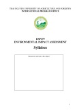 Syllabus: Environmental impact assessment