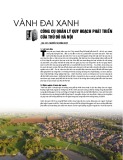 Vành đai xanh công cụ quản lý quy hoạch phát triển của thủ đô Hà Nội