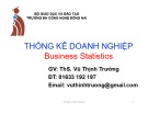 Bài giảng Thống kê doanh nghiệp: Bài ôn tập cuối khóa - ThS. Vũ Thịnh Trường