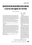 Lập dự toán theo kết quả hoạt động tại một số quốc gia và bài học kinh nghiệm cho Việt Nam