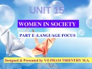 Bài giảng Tiếng Anh 12 - Unit 15: Woman in society (Language focus)