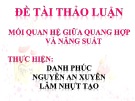 Bài thuyết trình Mối quan hệ giữa quang hợp và năng suất