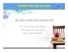 Bài giảng Hệ điều hành mã nguồn mở: Giới thiệu môn học