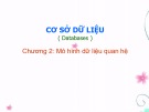 Bài giảng Cơ sở dữ liệu (Databases) - Chương 2: Mô hình dữ liệu quan hệ