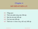 Bài giảng Thiết kế đường dây và trạm biến áp: Chương 4 - TS. Nguyễn Nhật Nam, TS. Huỳnh Quốc Việt