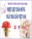 Bài giảng Hình học 11 - Bài 1: Đại cương về đường thẳng và mặt phẳng (Trung tâm GDTX Hải Hậu)