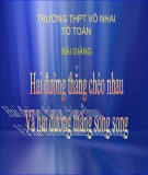 Bài giảng Hình học 11 - Tiết 17: Hai đường thẳng chéo nhau và hai đường thẳng song song (Trường THPT Võ Nhai)