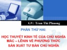 Bài giảng Học thuyết giá trị - Trần Thị Phương