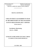 Summary of Philosophy doctoral theses in Agricultural biotechnology: Using of molecular markers to study of the improvement of the chalkiness ratio in high-yielding rice varieties (Oryza Sativa L.)