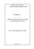Luận án Tiến sĩ Khoa học vật liệu: Nghiên cứu chế tạo chấm nano carbon từ nước chanh và ứng dụng