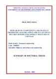 Summary of Doctoral thesis: Research on components, mechanical properties and the applicability of epoxybitumen binder for asphalt mixtures in Vietnam