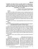 Nghiên cứu khả năng loại bỏ Amoni và Phosphat trong nước thải chăn nuôi heo sau xử lý kị khí bằng quá trình tăng cường dính bám của vi tảo Chlorella Vulgaris