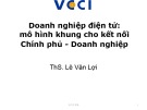 Bài giảng Doanh nghiệp điện tử: Mô hình khung cho kết nối Chính phủ - Doanh nghiệp