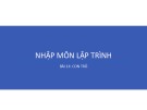 Bài giảng Nhập môn Lập trình: Chương 11