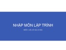 Bài giảng Nhập môn Lập trình: Chương 3