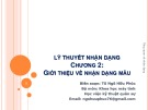 Bài giảng Lý thuyết nhận dạng – Chương 2: Giới thiệu về nhận dạng mẫu