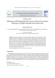 Influences of pbs quantum dot layers on power conversion efficiency of single junction GaAs solar cells