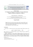 A comparison theorem for stability of linear stochastic implicit difference equations of index 1