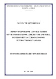 Economics philosophy Doctor thesis: Improving internal control system of Vietnam bank for agriculture and rural development according to COSO international standard